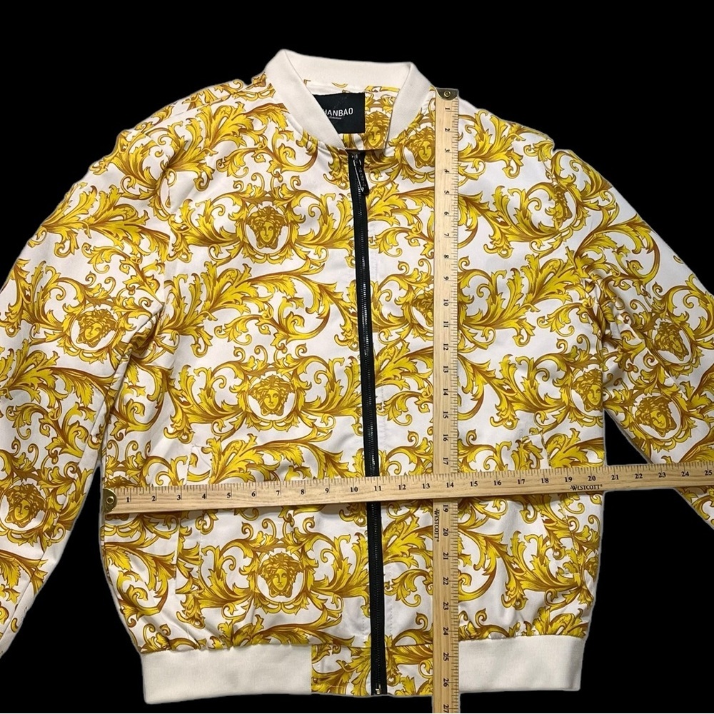 Shanbao Selection Women inspired print bomber jacket size missing is like large - Picture 5 of 9